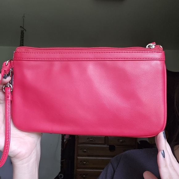 Nine West Red Studded Wristlet Clutch - Picture 4 of 9